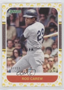 2021 Panini Donruss Retro 1987 Mask Emoji /19 Rod Carew #250 HOF