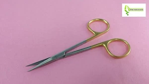 Tijeras de iris TC 4,5" Carburo Recto Micro ALEMÁN ACERO INOXIDABLE CE Dental Quirúrgico - Imagen 1 de 4