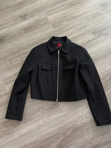 hugo boss jacke damen Kastenjacke ANERO in schwarz - Bild 1 von 3
