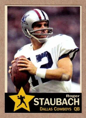 Roger Staubach '80 Dallas Cowboys temporada final Monarch Corona Gold Star #2 / Casi nuevo+ Foto 1 de 2