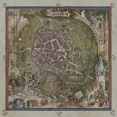 Kingdom Come Deliverance 2 Kuttenberg Map World Map Poster Henry KCD2 - Image 1 of 4