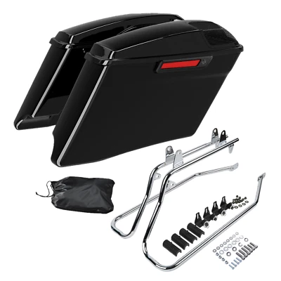 4" Stretched Saddlebags Conversion Brackets For Harley Heritage Softail 84-17 16 - Image 1 of 4
