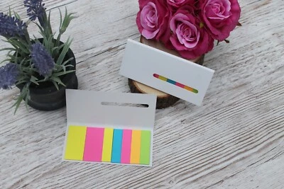 Personalised sticky post it notes rectangle any name logo brand text - Image 1 of 4