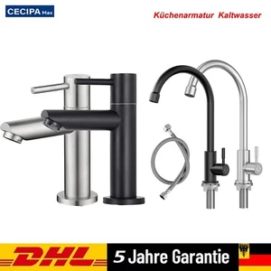 Küchenarmatur Kaltwasserhahn Kaltwasser 360° Drehbar Spültischarmatur Einhand  - Bild 1 von 45