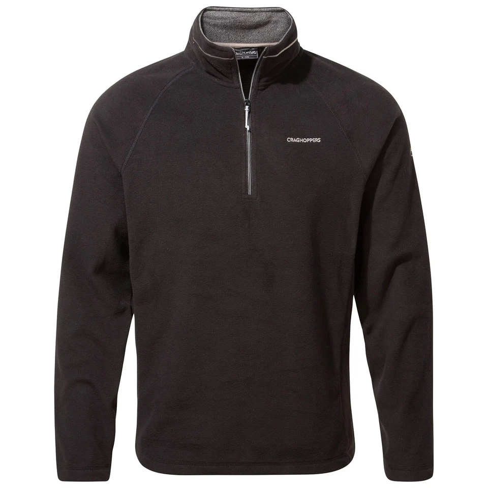 Craghoppers Mens Corey VI Half Zip Pullover Fleece Top Black - Image 1 of 1