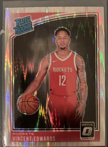 2018-19 Donruss Optic Rated Rookie Shock Holo Vincent Edwards RC #165 Rockets
