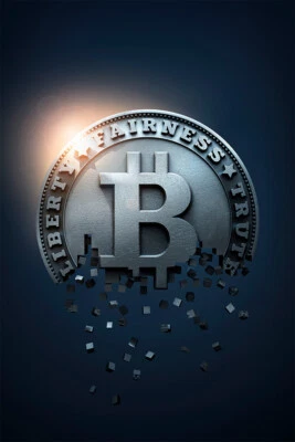 Bitcoin Cryptocurrency Print Canvas Wall Art Home Decor - POSTER 20x30 - Image 1 of 4