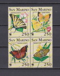 s15477) SAN MARINO 1993 MNH** Nuovi** Butterflies Farfalle 4v - Picture 1 of 1