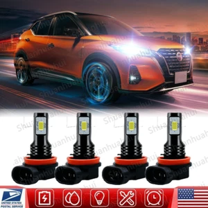 For Nissan Kicks 2017-2020 4PC LED Headlight Bulbs High&Low Beam Combo Kit 6000K - Picture 1 of 12