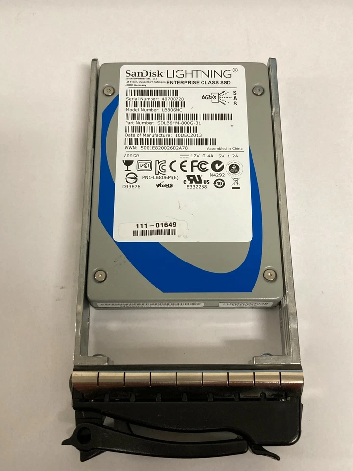 NetApp 800GB SAS SSD Solid State Hard Drive E-X4030A-R6 DE5600 LB806MC w/ box - Image 1 of 1