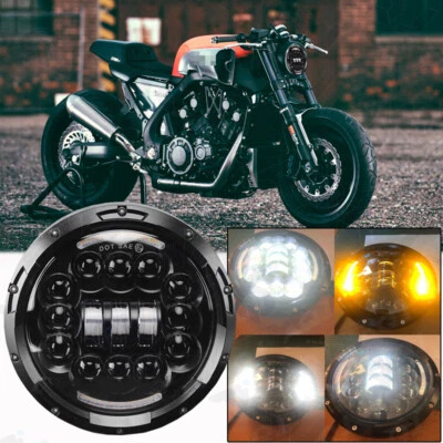 7"inch Motorcycle LED Headlight Turn Signals DRL For Yamaha Vmax 1200 1700 US Foto 1 de 4