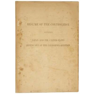 Ministry of Foreign Affairs / Resume of the Controversy Between Japan 1st 1920 - Imagen 1 de 3