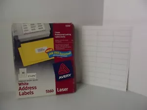 Etiquetas de correo de colección años 90 Avery 5160 1"" x 2 5/8"" 40+ hojas x 30 etiquetas - Imagen 1 de 5