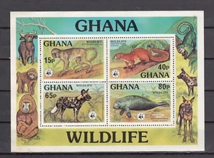 Ghana 1977 WWF Wildlife Protection Animals Fauna Block MNH - Picture 1 of 3