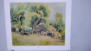 C WARREN CULLAR 1978 HILLSIDE BARN ARTIST PRINT - Picture 1 of 22