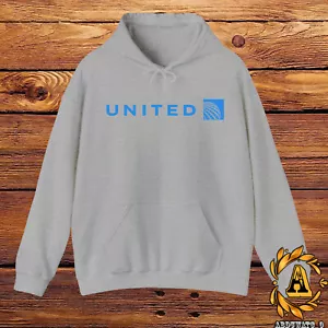 United Airlines Logo Hoodie Hooded Sweatshirt Black/Navy/White n more S-5XL - Picture 1 of 13