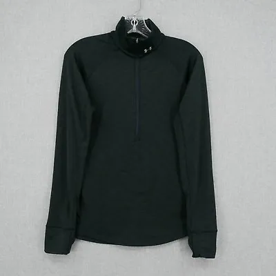Under Armour Jacket Womens S Small Black Fitted 1/2 Zip Activewear Training Gym • 10€