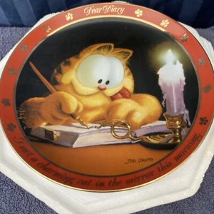 Garfield Dear Diary Danbury Collector's Plate" The Charming Cat" 1990s F 10- 2 - Picture 1 of 10