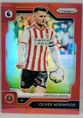 2019-20 Panini Prizm Premier League Oliver Norwood Red #130/149 Sheffield - Image 1 of 2