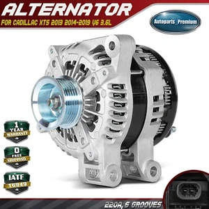 Alternator for Cadillac XTS 2013 2014-2019 V6 3.6L 220A 12V CW 6-Groove Pulley - Picture 1 of 10