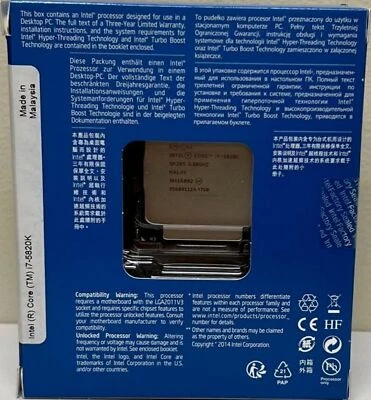 Intel Core i7-5820K 3.3GHz Six Core LGA 2011-v3 140W Desktop CPU Processor-NEW - Image 1 of 4