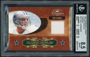 Troy Aikman 2007 Donruss Classics #CS-26 Game Used Jersey Patch /250 BGS 8.5 - Picture 1 of 2