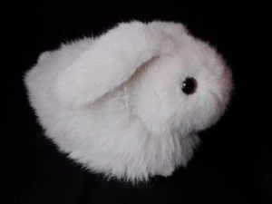 "Ty Classic Bunny Rabbit Easter 8"" mordisquea el frijol blanco orejas rosadas de peluche 1993" - Imagen 1 de 5
