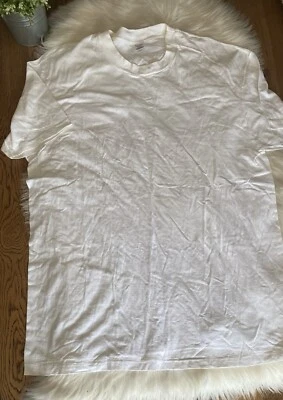 Camiseta Bill Blass Vintage Años 90 en Blanco Puntada Única Blanca 100% Algodón Talla XL EE. UU. Foto 1 de 4