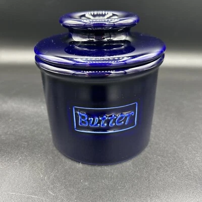 The Original Butter Bell Crock de L. Tremain azul oscuro Foto 1 de 4