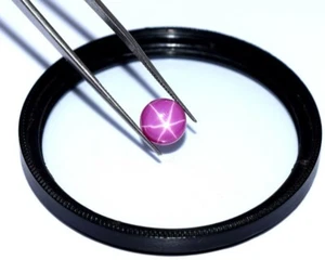 8 Ct New Product Round Cut Pink Star Ruby 6 Rays Gemstone 8x5mm Certified DD - Picture 1 of 5