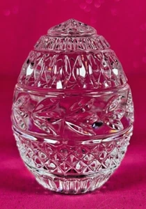 Vintage Franklin Mint 3" Cut Crystal Easter Egg Figurine German-made in 1988 EUC - Picture 1 of 4