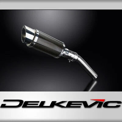 Suzuki DR650S DR650R 1990-1995 Slip On 8" Round Carbon Exhaust Muffler Kit - Image 1 of 4