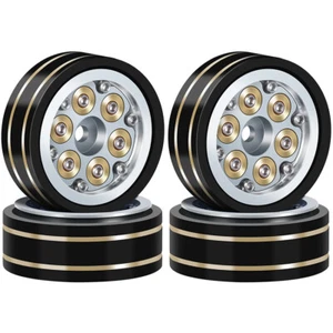 Counterweight Metal Wheel Hub for SCX24 TRX4M FCX24 1/24 1/18 RC Track Truck Car - Picture 1 of 6