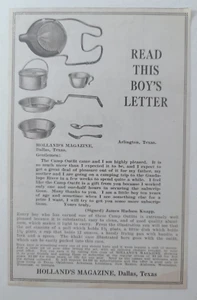 Vintage Print Werbung - Hollands Magazine Rekrutierung kostenloses Camp-Outfit - Bild 1 von 3