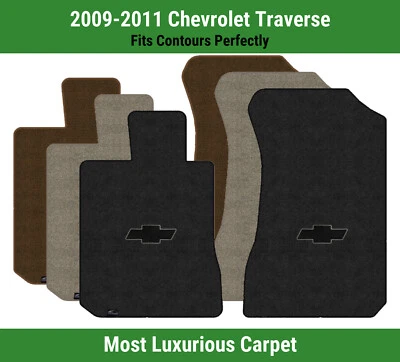 Alfombrillas delanteras Lloyd Luxe para Chevy Traverse '09-11 con pajarita Chevy llena de negro Foto 1 de 4