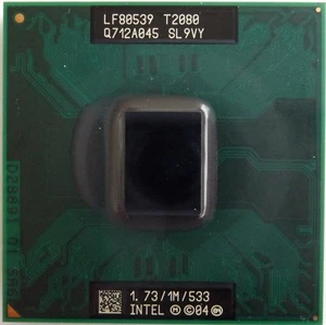 Intel Dual Core DUO Mobile CPU T2080 1.73/1M/533 SL9VY Processor Socket 478 - Picture 1 of 1