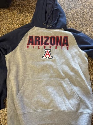 University of Arizona Wildcats Gray Blue Hoodie Sweatshirt Men's Small Colosseum - Image 1 of 4