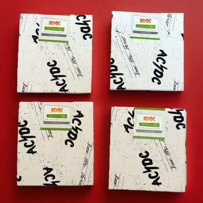 ACDC SKETCH LOGO COTTON TOSS FABRIC FAT QUARTER 18" X21" Lot Of 4 - Image 1 of 4