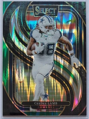 2024 Select CeeDee Lamb Premier Level Black & Green Shock Prizm #135 Cowboys - Image 1 of 2