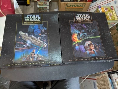 STAR WARS A NEW HOPE + RETURN of the JEDI 550 pc Puzzles UNCOUNTED 1995 - Image 1 of 4