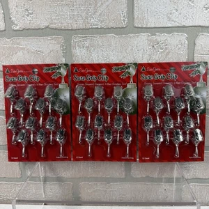 36 Ever Green Seasons Sure Grip Clip SILBER Schneeflocke Ornament Clips Radko - Bild 1 von 5