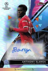 Anthony Elanga Manchester United Auto Autograph RC Rookie Topps Finest Newcastle - Bild 1 von 2