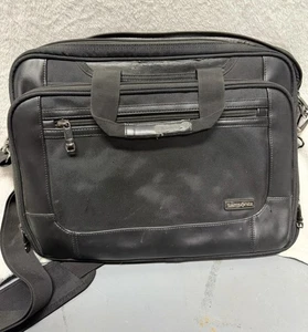 Samsonite schwarze Laptoptasche 15,6" Aktentasche Schultertasche Nylon Lederbesatz - lesen - Bild 1 von 5
