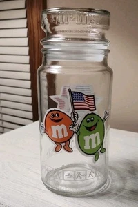 Vintage M & M 1984 Los Angeles USA Olympic Games Glass Jar Canister Container - Picture 1 of 3