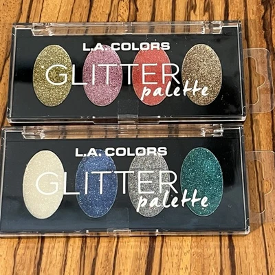 L.A. Colors Glitter Palette Mysterious and Splendid Set of 2 - Image 1 of 4