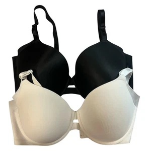 Juego de 2 sujetadores Warner’s talla 40C camiseta moldeada con aros negro blanco - Imagen 1 de 6