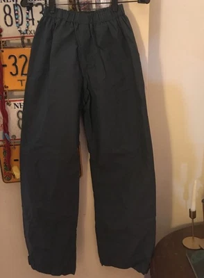 REI Kids *L (12/14) Outdoor Gear Pull On Nylon Rain Pants Lined Cuff Guards *CPx - Image 1 of 4