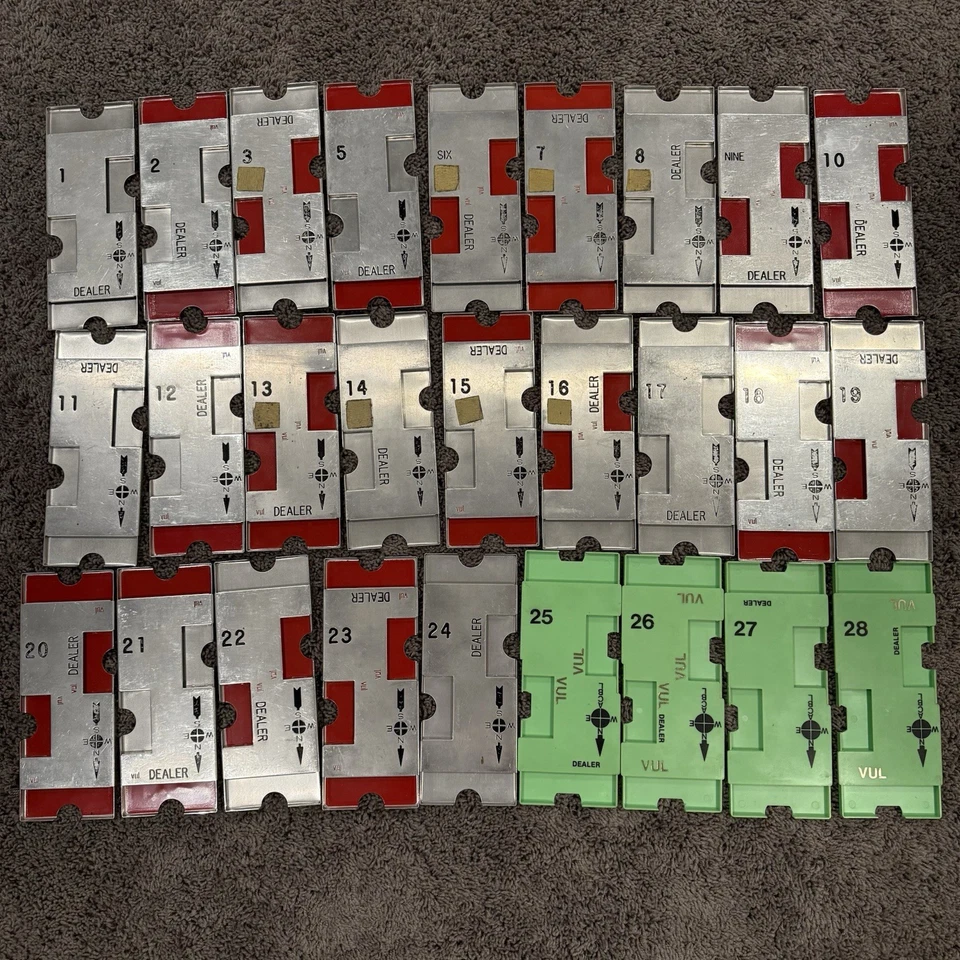 Set Of Autobridge? Aluminum  Duplicate Bridge Boards set  27 Missing #4 - Image 1 of 4