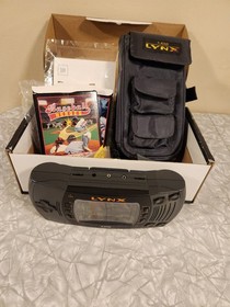 Atari Lynx II Lot with 3 Games and misc. AS IS/ MAY NOT WORK