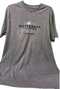 Universal Studios Florida Tshirt Adult XL Graphic Embroidered Gray READ  - Picture 1 of 5